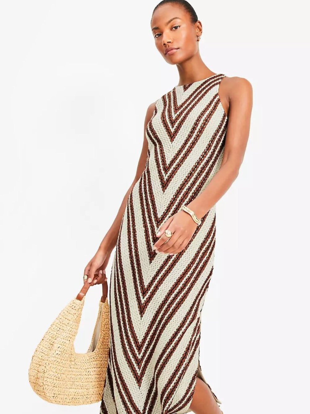 Loft Crochet Midi Dress